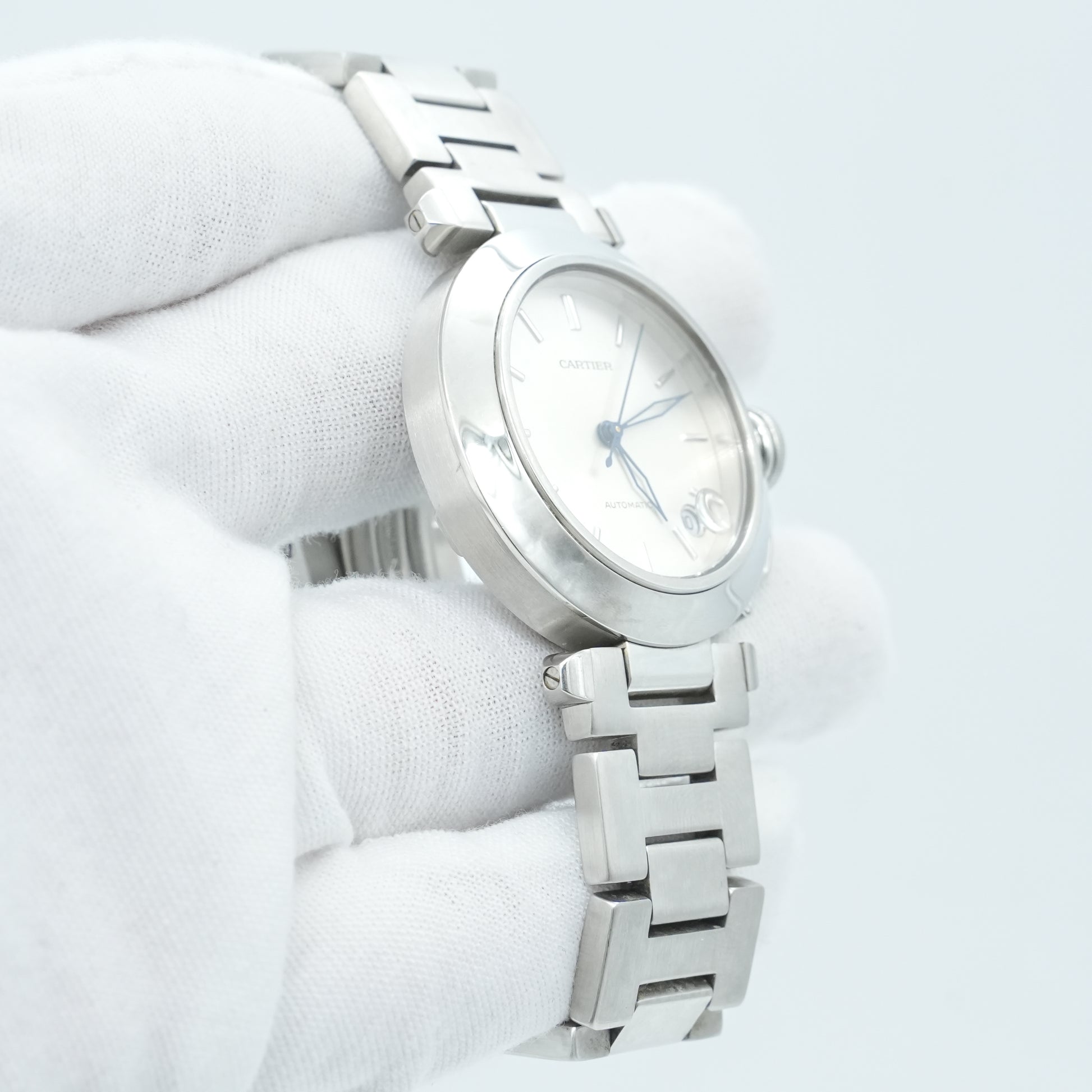 Cartier Pasha C Silver Unisex Watch Ref. W31010M7 Steel 35mm
