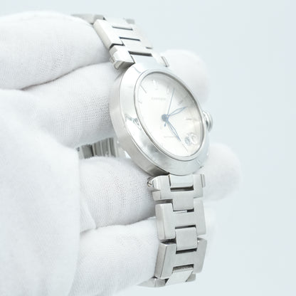 Cartier Pasha C Silver Unisex Watch Ref. W31010M7 Steel 35mm