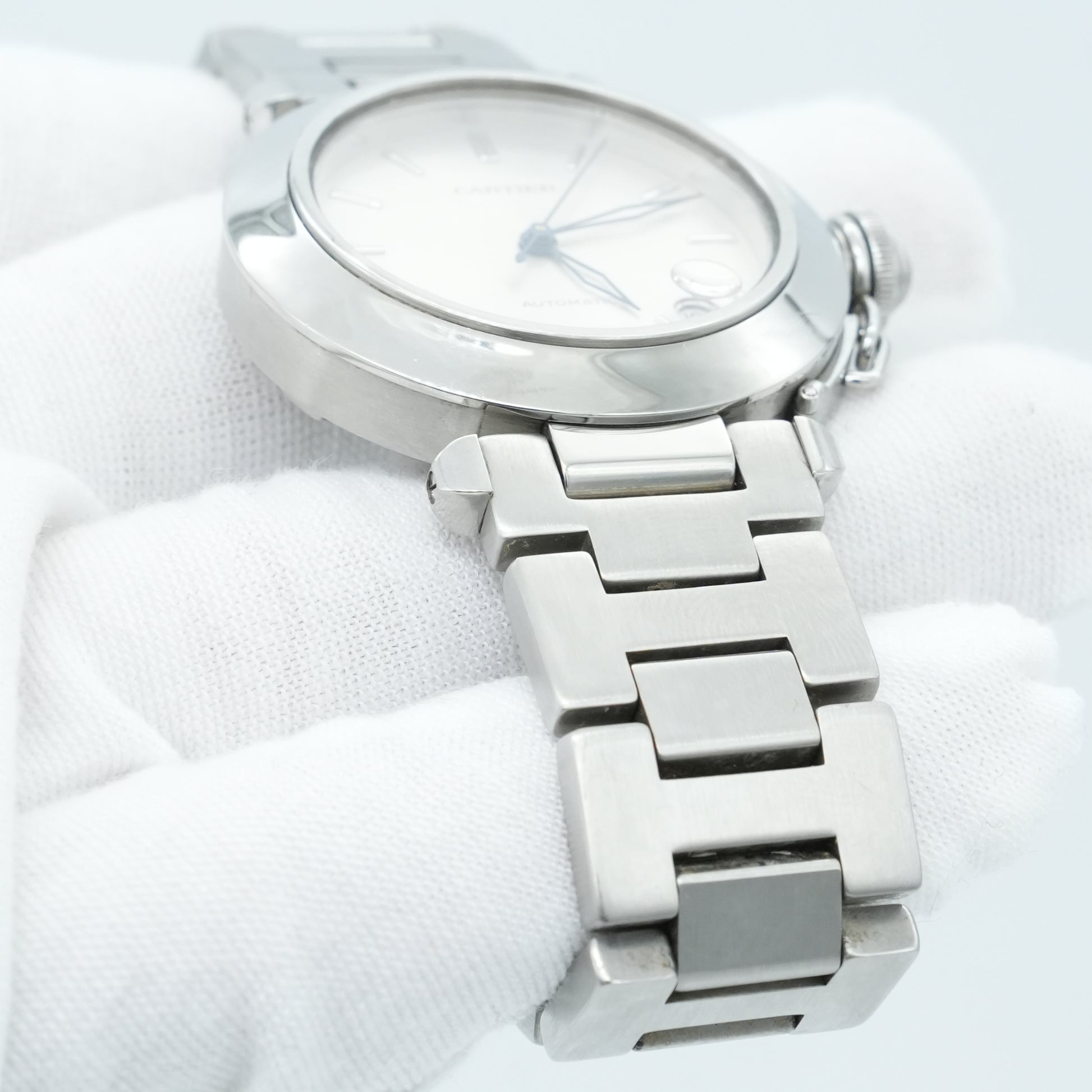 Cartier Pasha C Silver Unisex Watch Ref. W31010M7 Steel 35mm