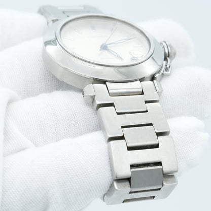 Cartier Pasha C Silver Unisex Watch Ref. W31010M7 Steel 35mm