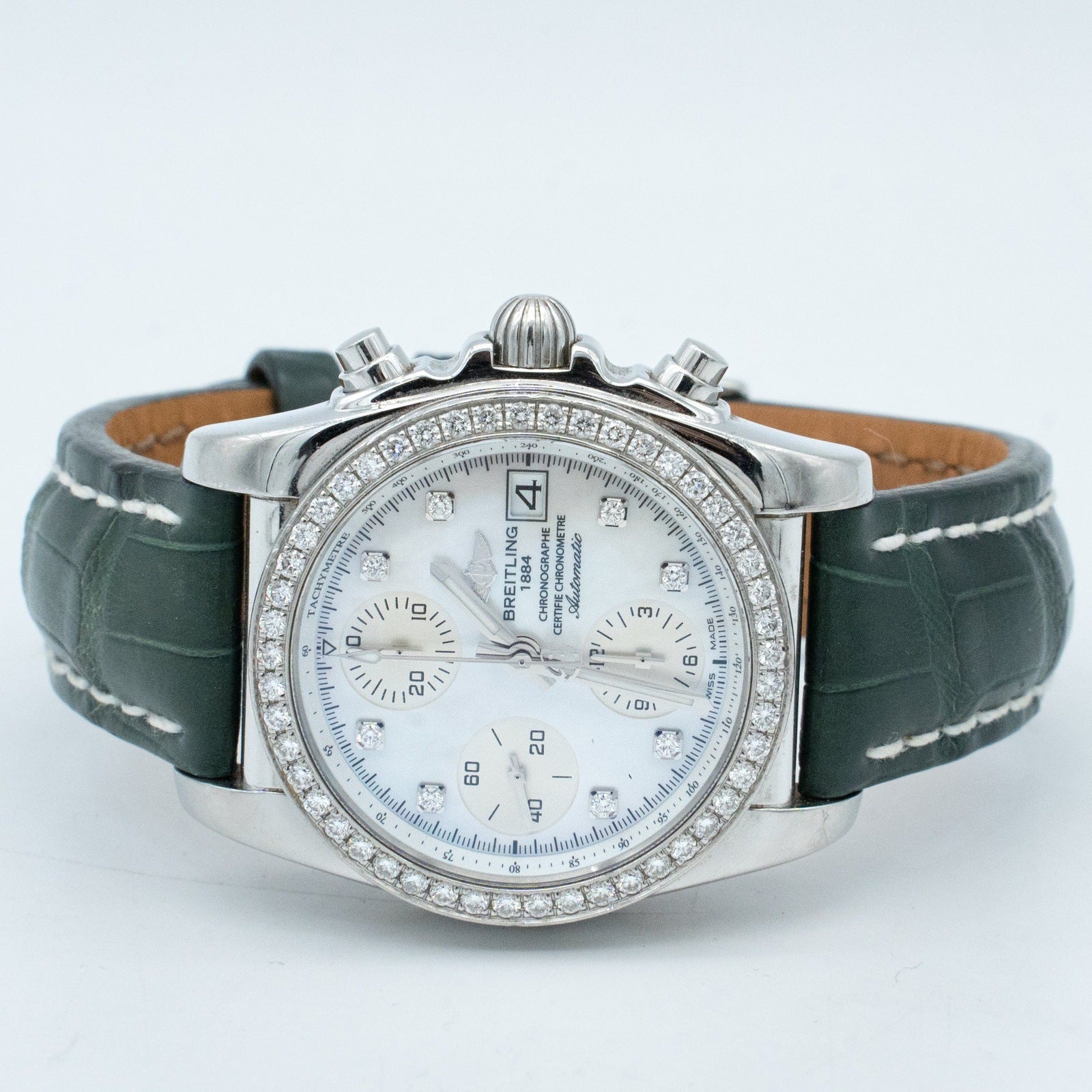 Breitling Chronomat 38mm Steel MOP Diamond Dial A1331053/A776"
