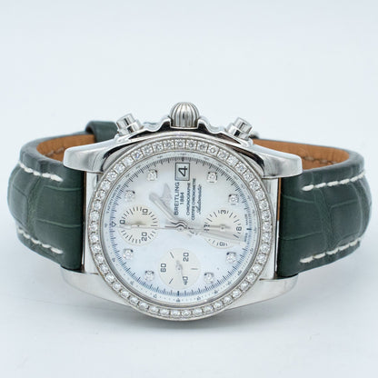Breitling Chronomat 38mm Steel MOP Diamond Dial A1331053/A776"