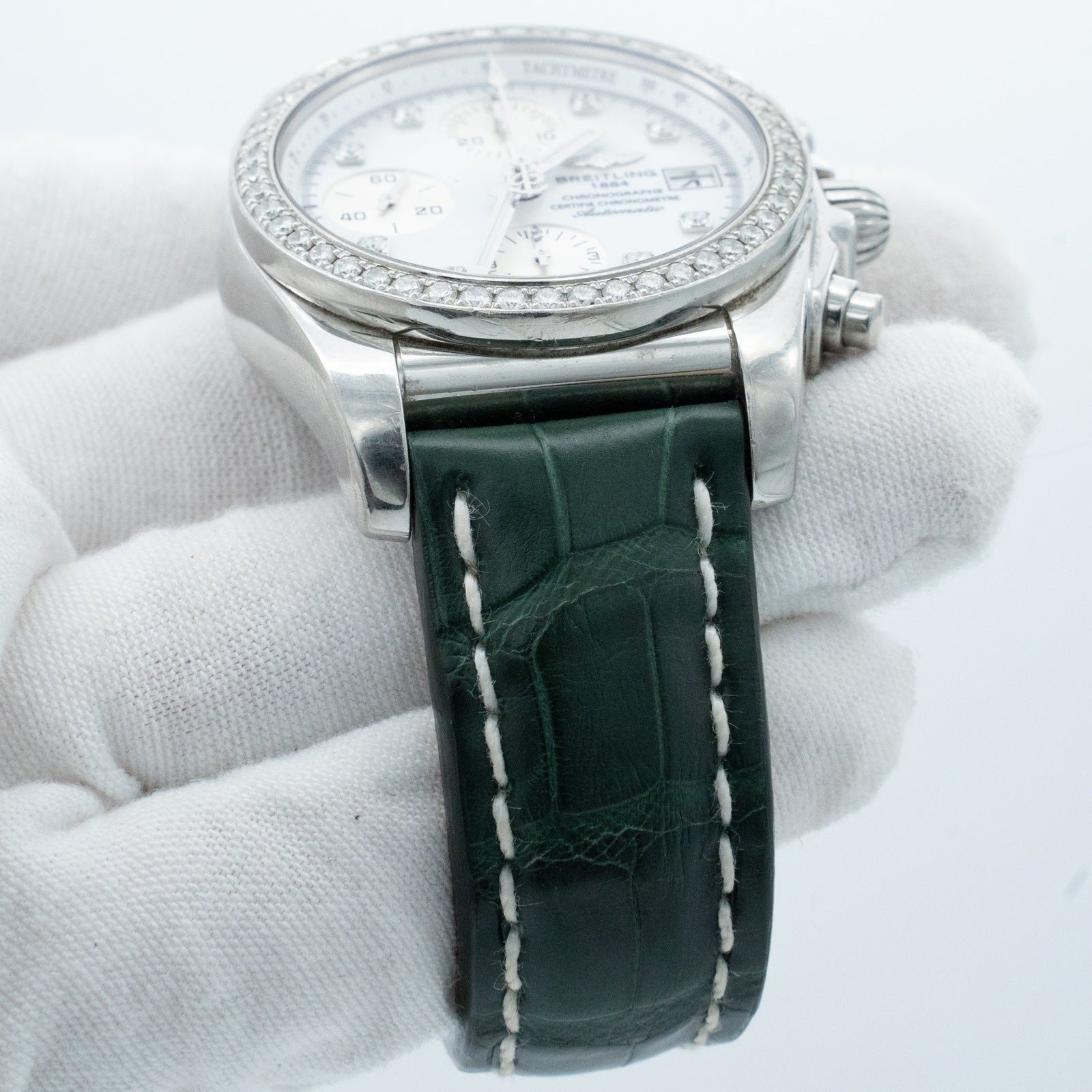 Breitling Chronomat 38mm Steel MOP Diamond Dial A1331053/A776"