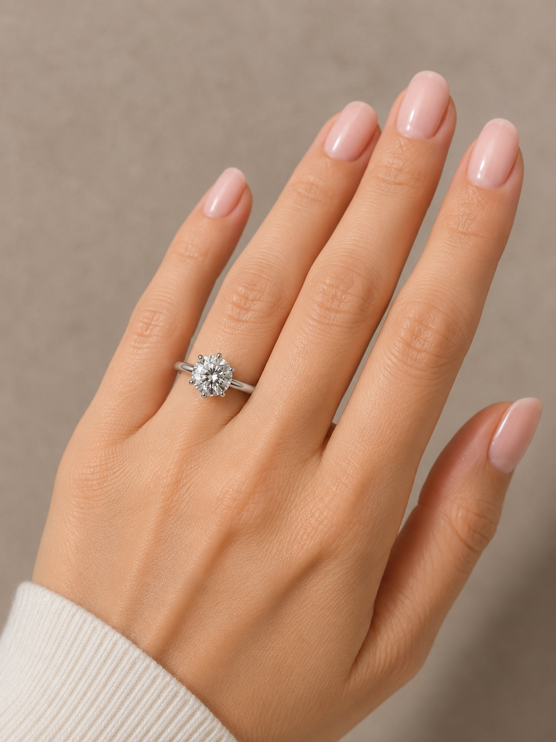 ENGR10063 Solitaire Round Cut Diamond Engagement Ring ~ 2.00 carats Platinum