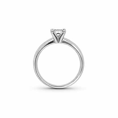 "ENGR02815" 1.01 Carat Princess Shaped GIA Diamond Engagement Ring in Platinum