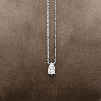 Lab Grown Diamonds NECKL1030~ Solitaire pear cut
