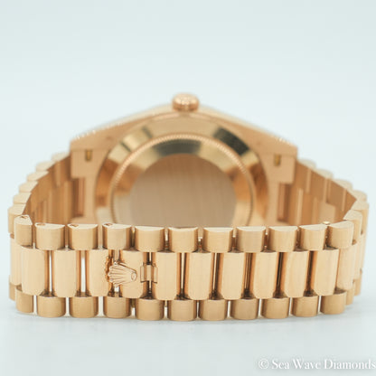 Rolex Day-Date 228235 40mm Green Arabic Calendar (Very Rare) Dial Rose Gold