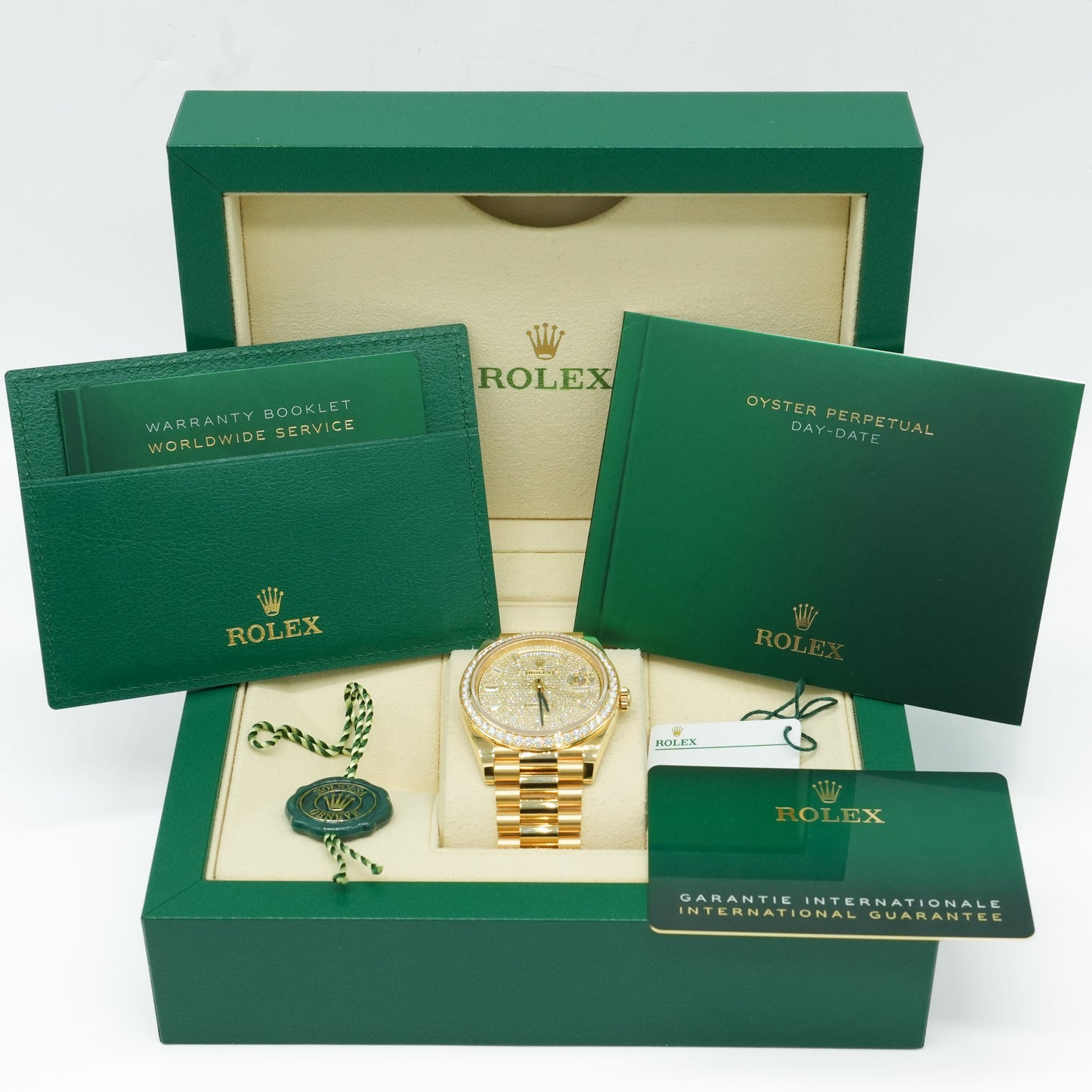Rolex Day-Date 40mm 228348RBR Yellow Gold Diamond Dial