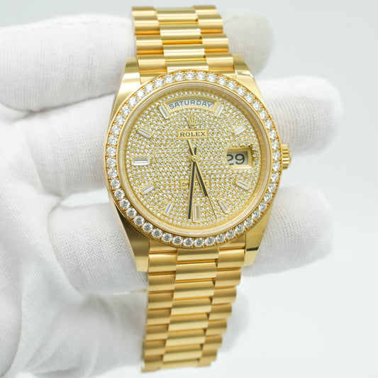 Rolex Day-Date 40mm 228348RBR Yellow Gold Diamond Dial