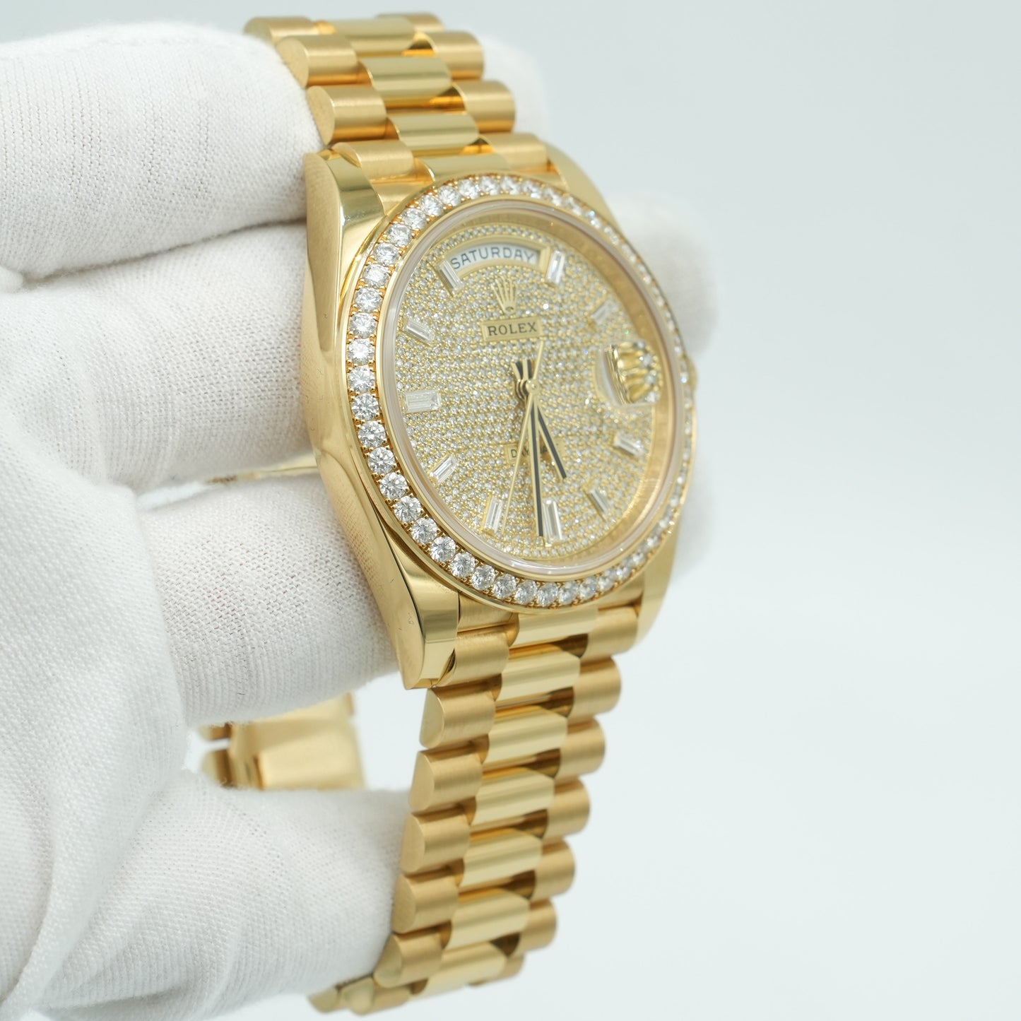 Rolex Day-Date 40mm 228348RBR Yellow Gold Diamond Dial