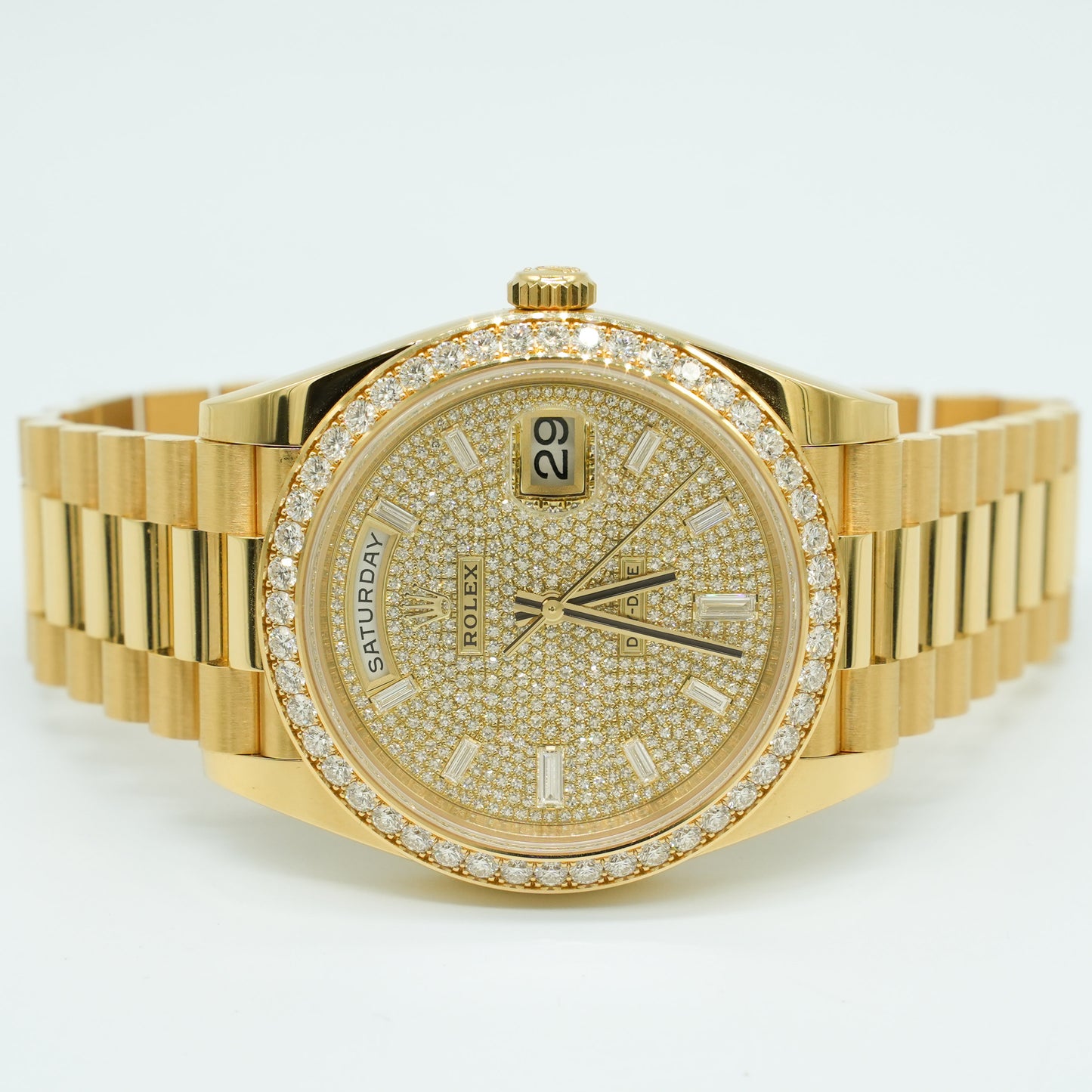 Rolex Day-Date 40mm 228348RBR Yellow Gold Diamond Dial