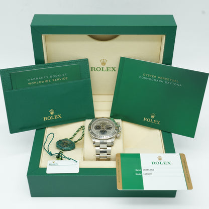 Rolex Cosmograph Daytona 40mm White Gold Silver Dial 116509