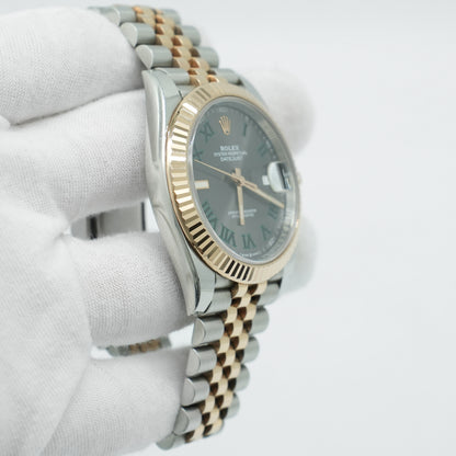 Rolex Datejust 41mm Wimbledon Dial 126333 Two Tone Yellow Gold/Steel