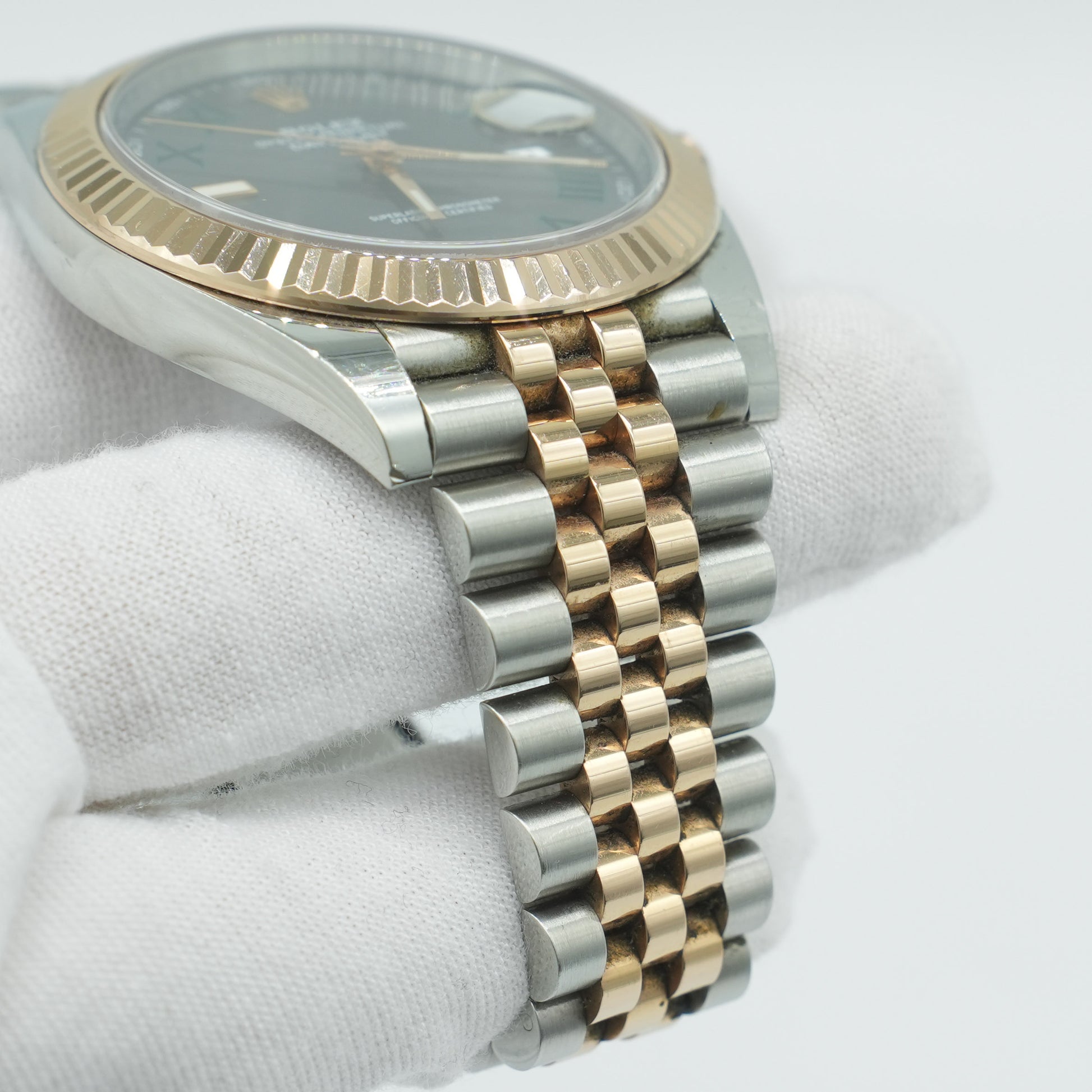 Rolex Datejust 41mm Wimbledon Dial 126333 Two Tone Yellow Gold/Steel
