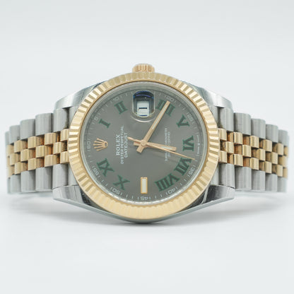 Rolex Datejust 41mm Wimbledon Dial 126333 Two Tone Yellow Gold/Steel