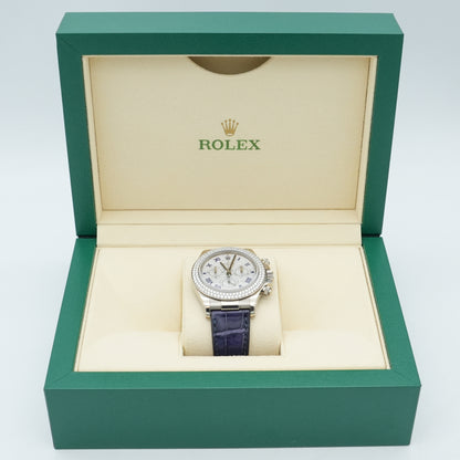 Rolex Daytona Cosmograph 40mm 18k White Gold Watch Factory Diamond 116589RBR