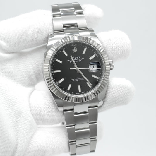 Rolex Datejust 41mm 126334 Fluted Bezel Black Dial