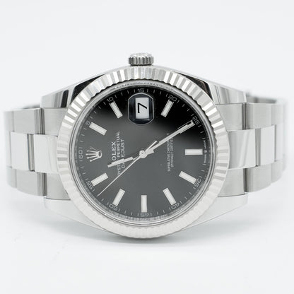 Rolex Datejust 41mm 126334 Fluted Bezel Black Dial