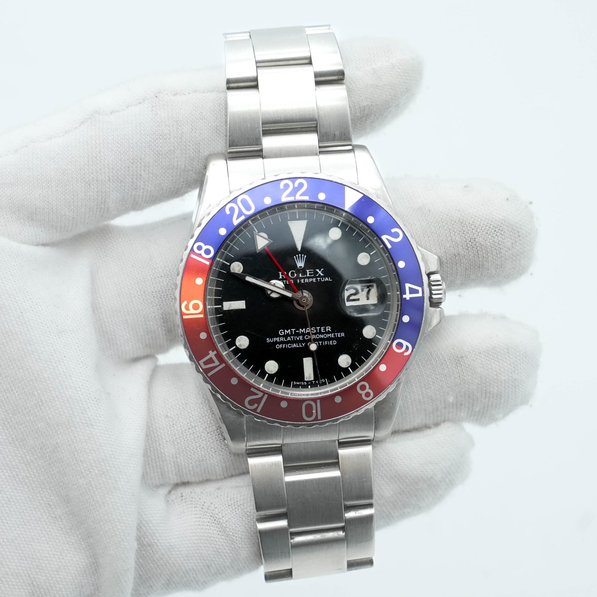 Rolex GMT Master 1675 Stainless Steel Pepsi Bezel 40mm