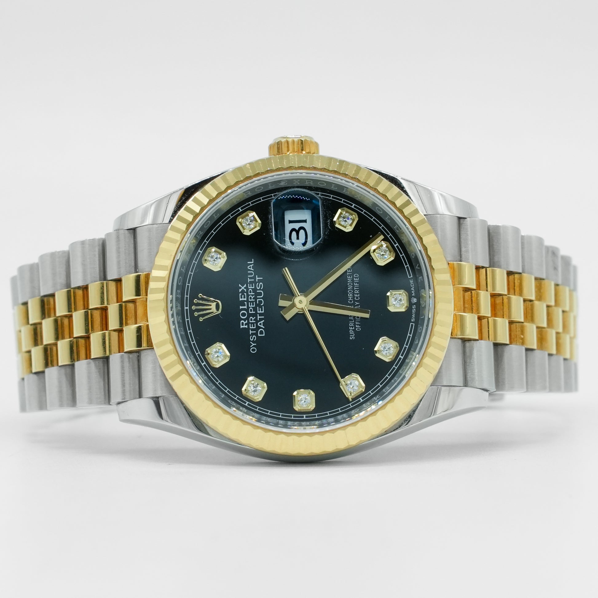 Rolex Datejust 36mm Black Diamonds Dial 126233