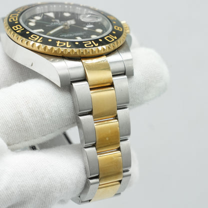 Rolex GMT-Master II Gold & Steel 116713LN Oyster Bracelet Black Dial 40mm