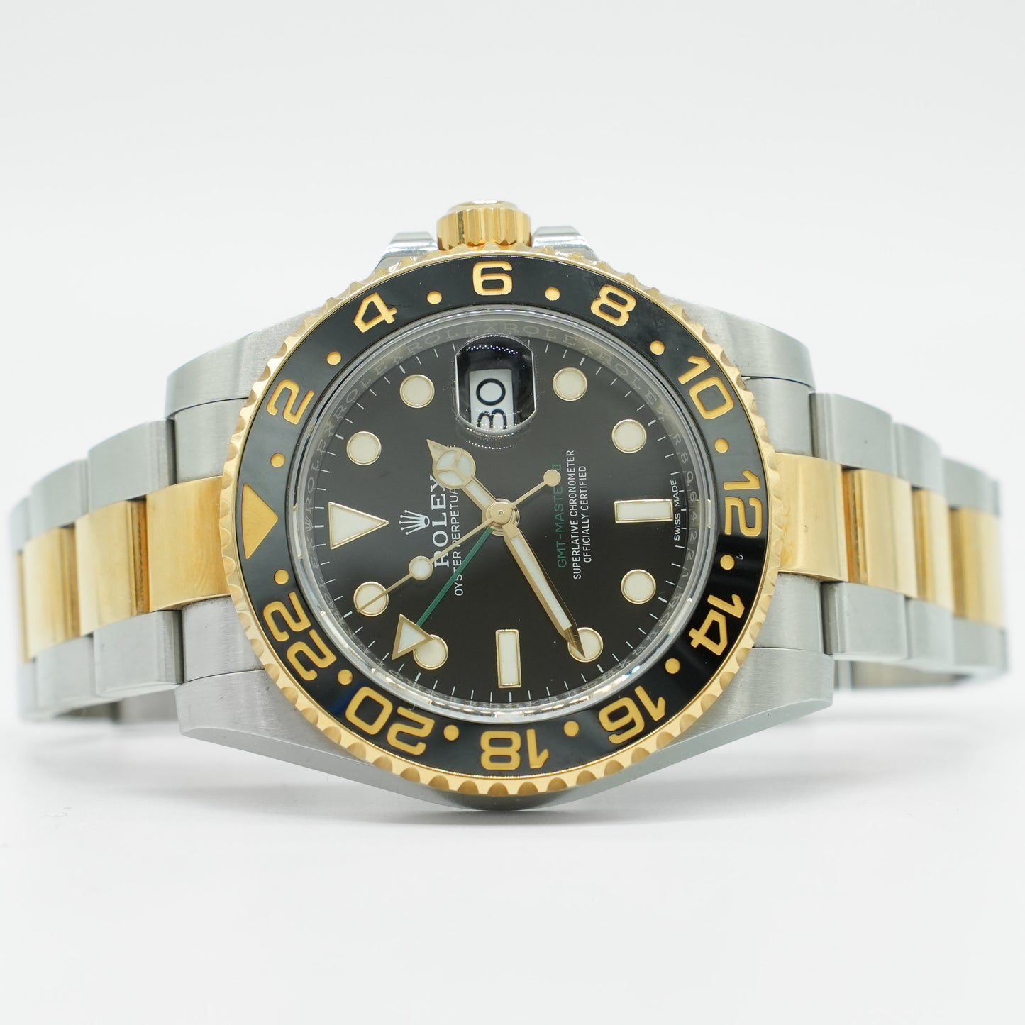 Rolex GMT-Master II Gold & Steel 116713LN Oyster Bracelet Black Dial 40mm