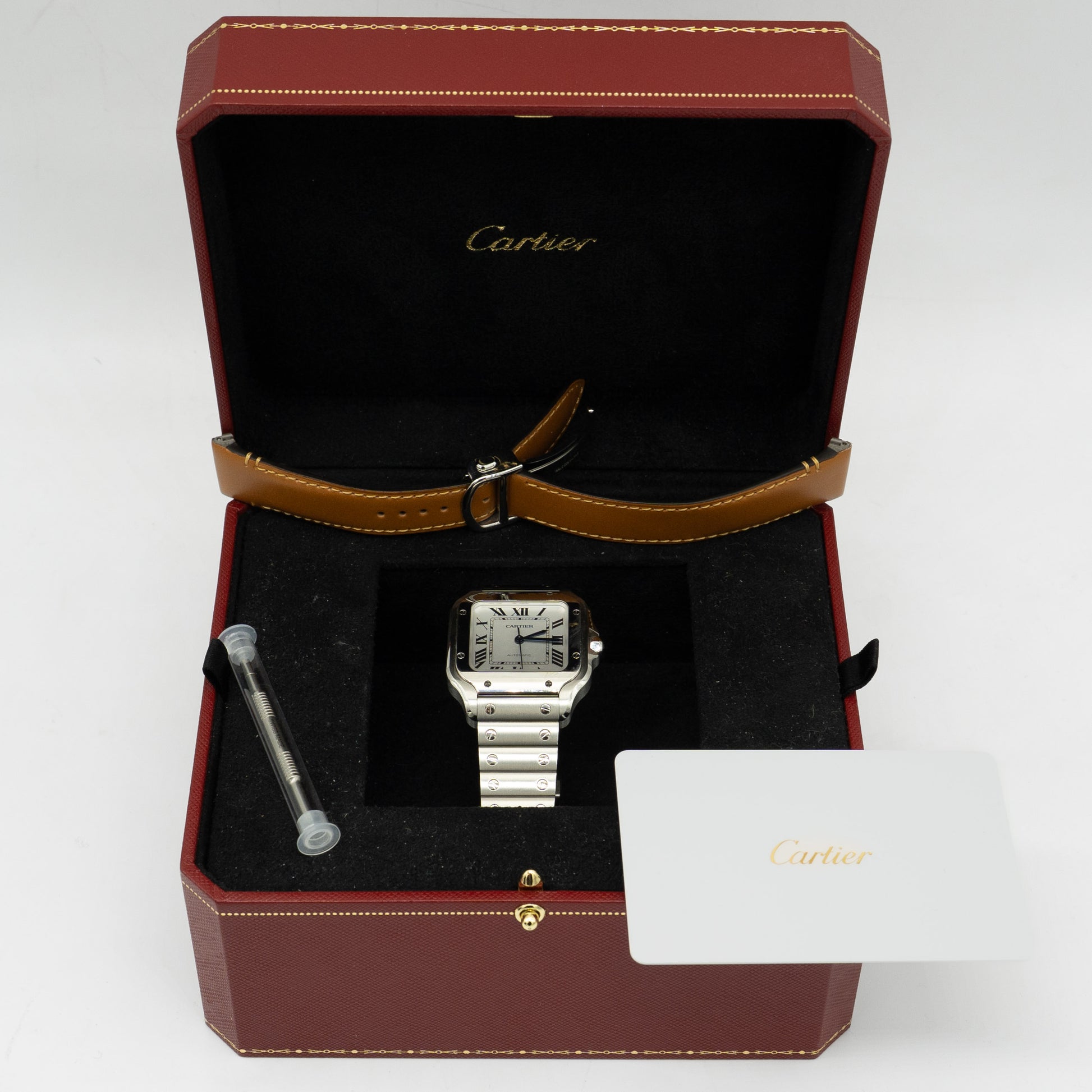 Cartier Santos De Cartier Medium WSSA0029 35MM Silver Dial