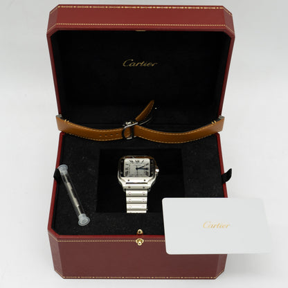 Cartier Santos De Cartier Medium WSSA0029 35MM Silver Dial