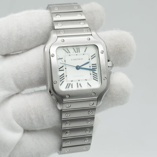 Cartier Santos De Cartier Medium WSSA0029 35MM Silver Dial