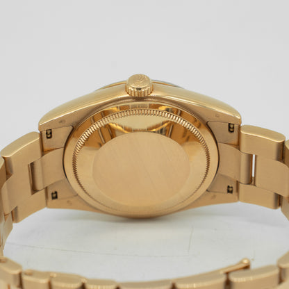 Rolex President Day-Date 118205 Everose Gold Watch Black Dial 36mm