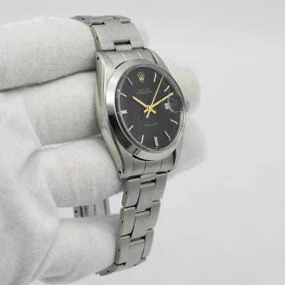 Rolex Oysterdate Precision 6694 Black Dial Oyster Bracelet 34mm