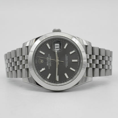 Rolex Datejust 41mm 126300 Jubilee Bracelet with Rhodium dial