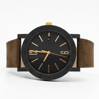 Bulgari 103556 41mm stainless steel Black Dial