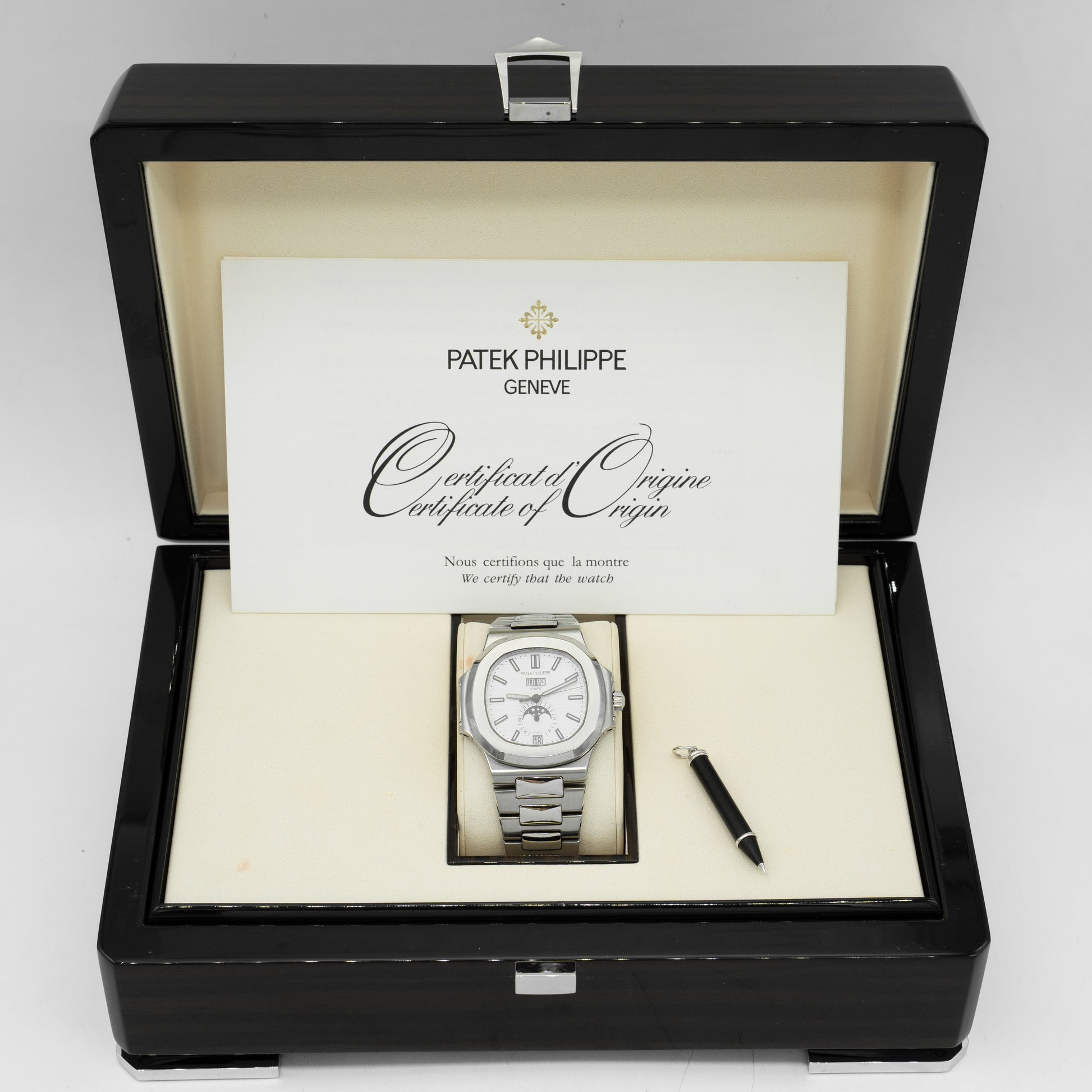 Patek Philippe Nautilus 5726/1A-010 Annual Calendar Moon Phases Stainless Steel