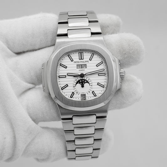 Patek Philippe Nautilus 5726/1A-010 Annual Calendar Moon Phases Stainless Steel