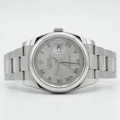 Rolex Datejust 116200 36mm Silver Roman Dial Stainless Steel