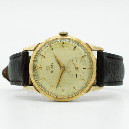 Omega Bumper 6569 Gold 32mm Yellow Dial Mens Watch