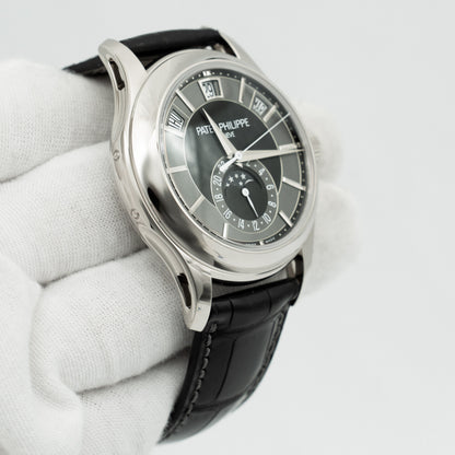 Patek Philippe Complications 5205G-010 Annual Calendar White Gold Black Dial