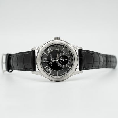 Patek Philippe Complications 5205G-010 Annual Calendar White Gold Black Dial