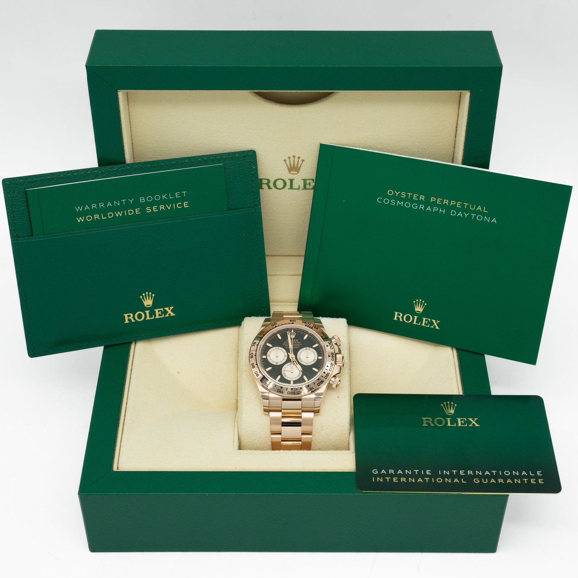 Rolex Daytona 40mm 126505 Rose Gold Black Dial