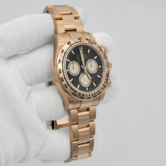 Rolex Daytona 40mm 126505 Rose Gold Black Dial