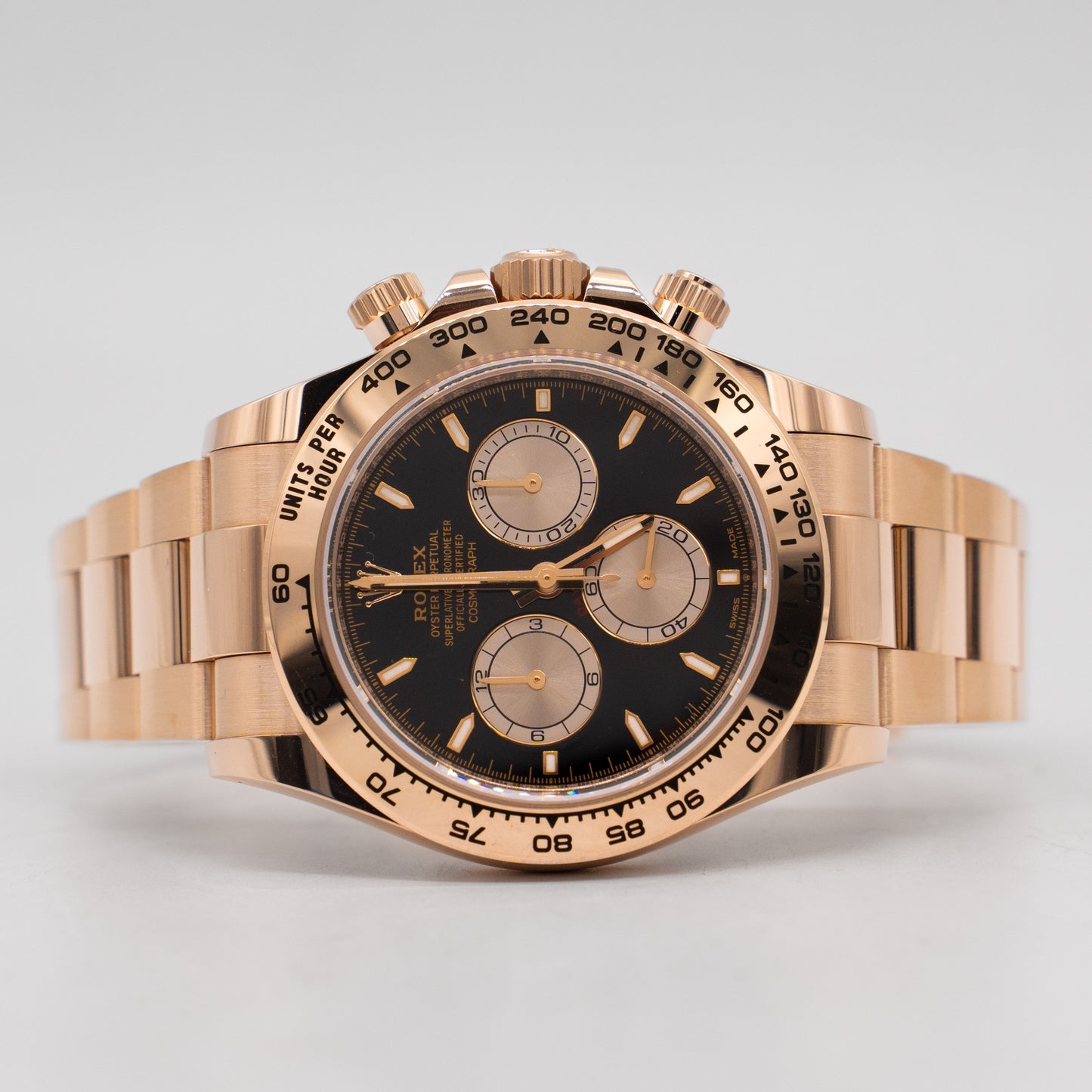 Rolex Daytona 40mm 126505 Rose Gold Black Dial