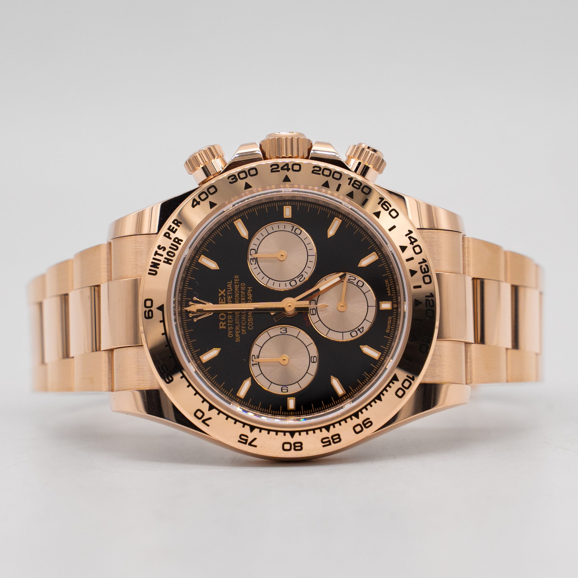 Rolex Daytona 40mm 126505 Rose Gold Black Dial