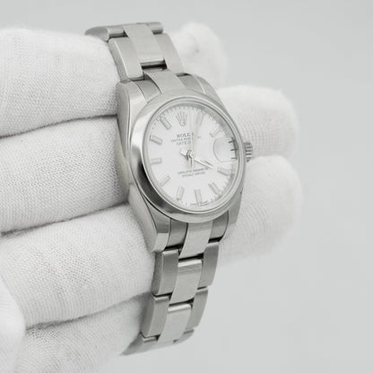 Rolex Datejust 26mm Stainless Steel White Dial Ladies Automatic Watch 179160