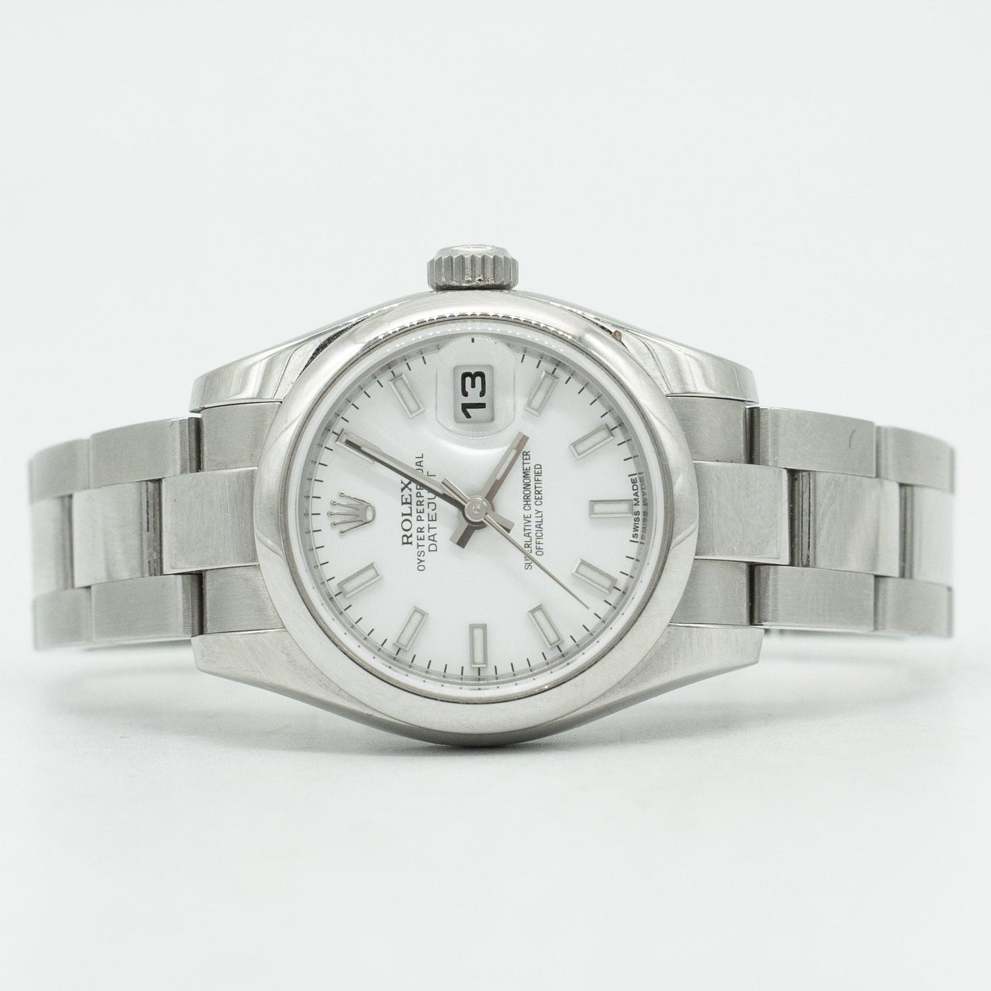 Rolex Datejust 26mm Stainless Steel White Dial Ladies Automatic Watch 179160