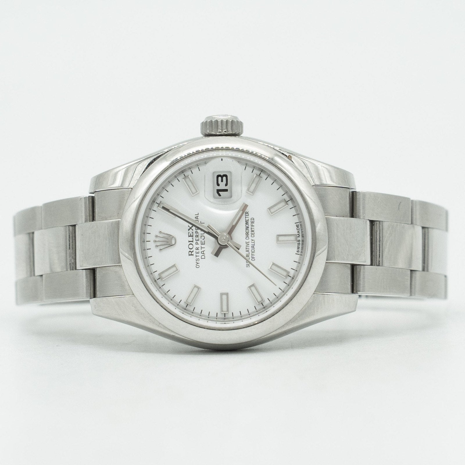 Rolex Datejust 26mm Stainless Steel White Dial Ladies Automatic Watch 179160