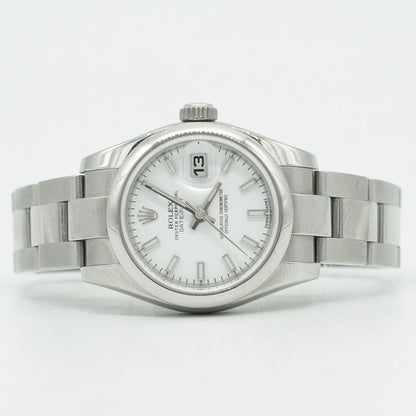 Rolex Datejust 26mm Stainless Steel White Dial Ladies Automatic Watch 179160