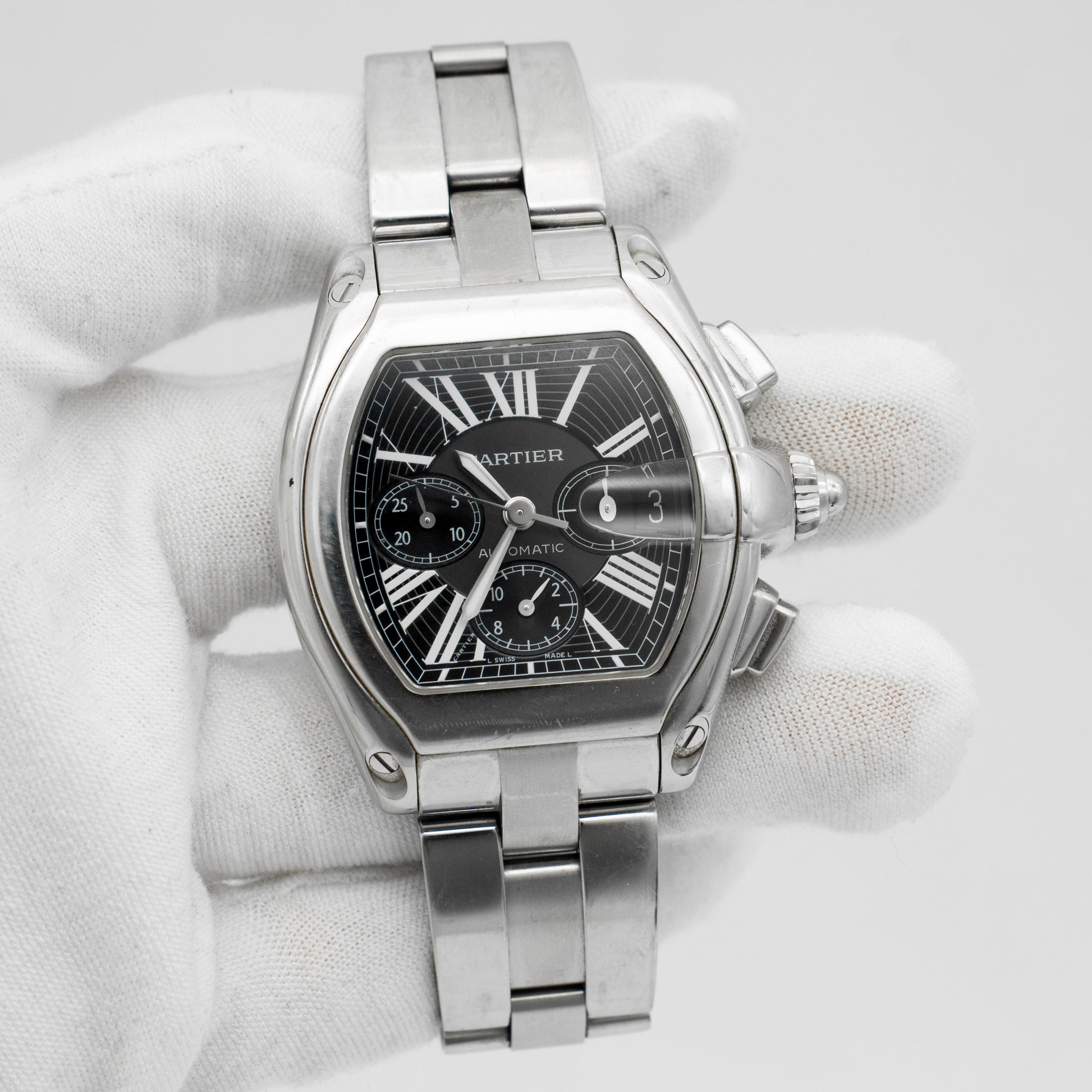 Cartier Roadster Chronograph 2618 Black Dial 40mm Automatic