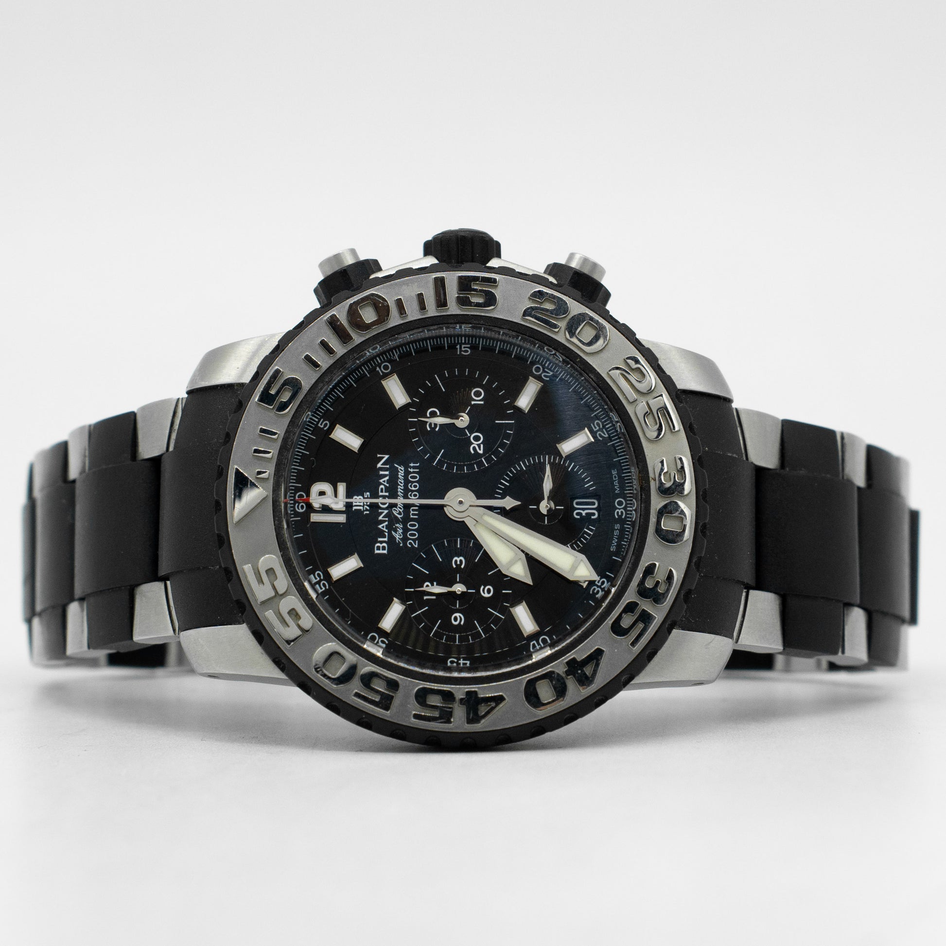 Blancpain Air Command 2285F-6530-66 40MM Black Dial