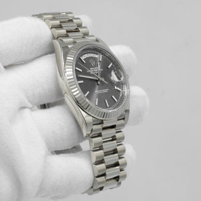 Rolex Day Date 40 18K White Gold 228239 B&P 2022